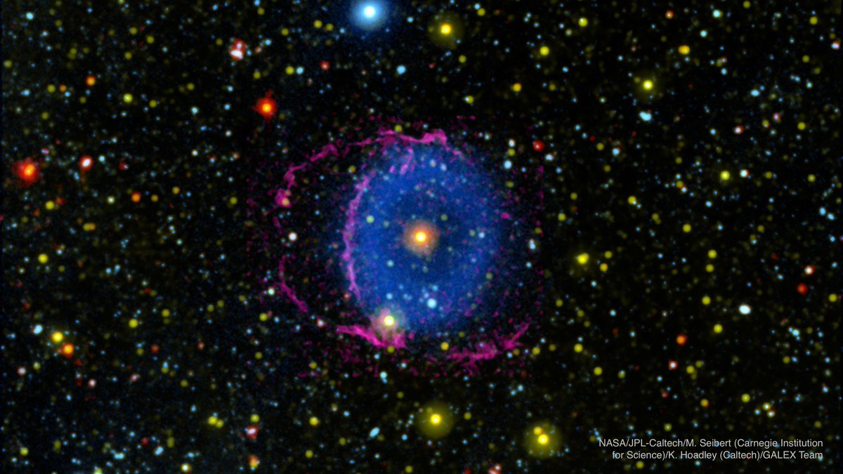 When two stars collide, the result can be beautiful. This nebula, called the Blue Ring Nebula, is thought to show the aftermath of a stellar collision that occurred thousands of years ago.. #MondayMotivation
