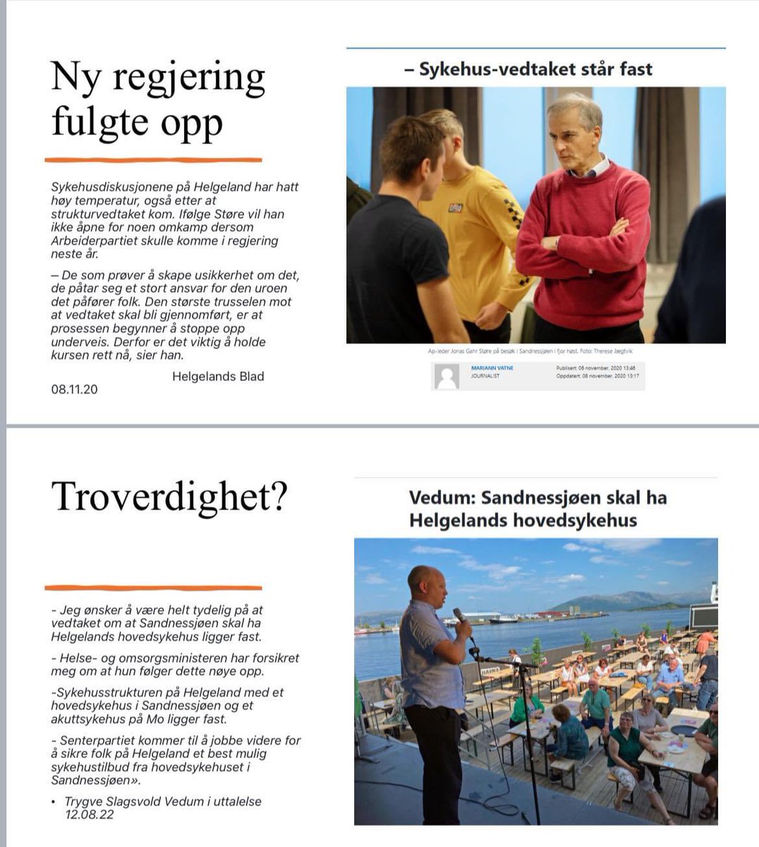 Så får vi se da…Eier <a href="/jonasgahrstore/">Jonas Gahr Støre</a> og <a href="/StatsradVedum/">Statsråd Vedum</a> ett snev av integritet?Eller er nesa blitt for lang? <a href="/Regjeringen/">Regjeringen</a> <a href="/Stortinget/">Stortinget</a> <a href="/helse_og_omsorg/">Helse- og omsorgsdep</a> <a href="/jcvestre/">Jan Christian Vestre</a> <a href="/en_redd/">Hovedsykehuset Helgeland, Sandnessjøen</a> <a href="/HelseNord_/">Helse Nord</a>