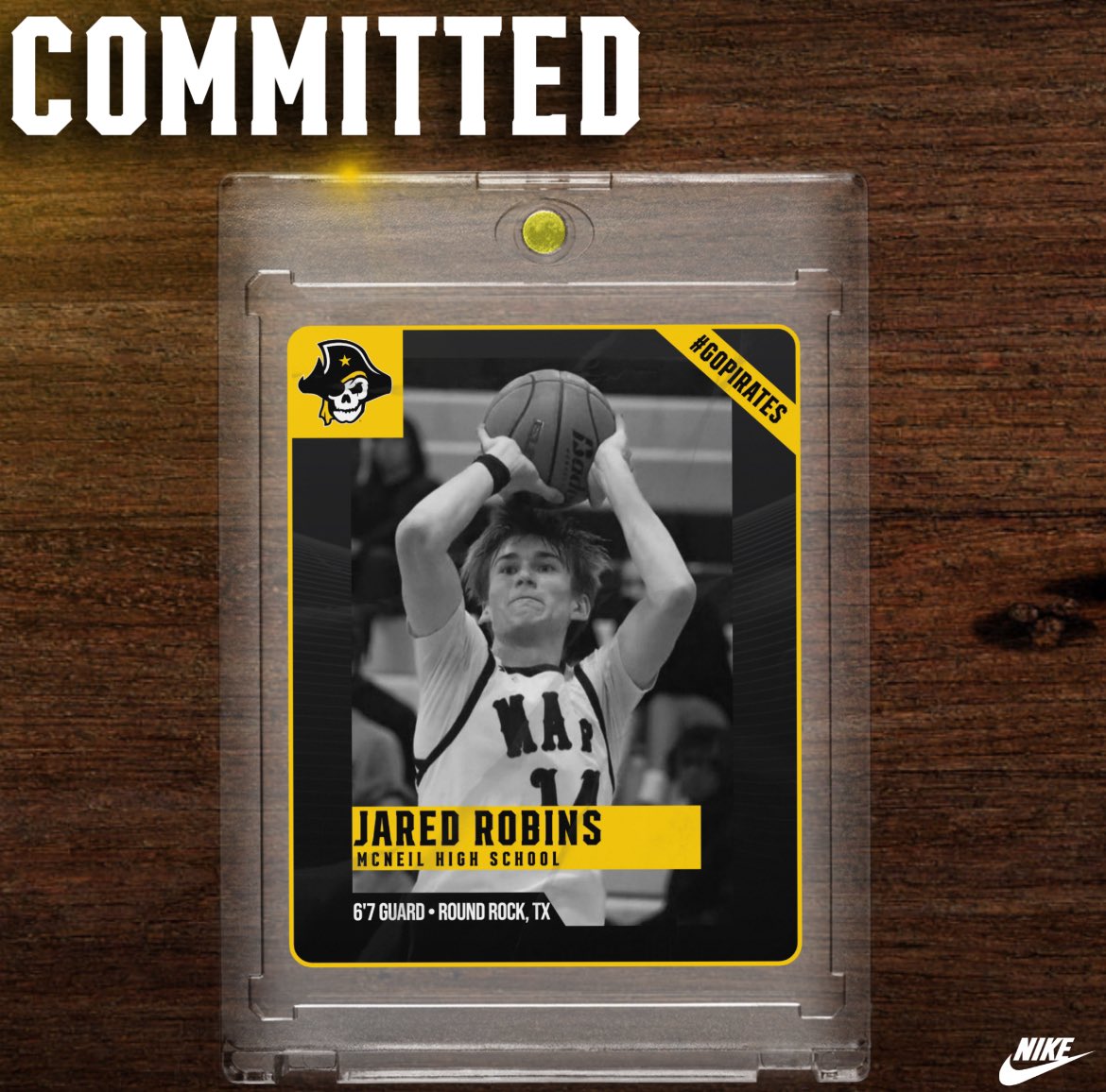 We’re excited to announce our third member of the 2024 signing class!! 

Help us welcome Jared Robins, a 6’7 guard from McNeil High School in Round Rock, Texas. #GoPirates🏴‍☠️🏴‍☠️