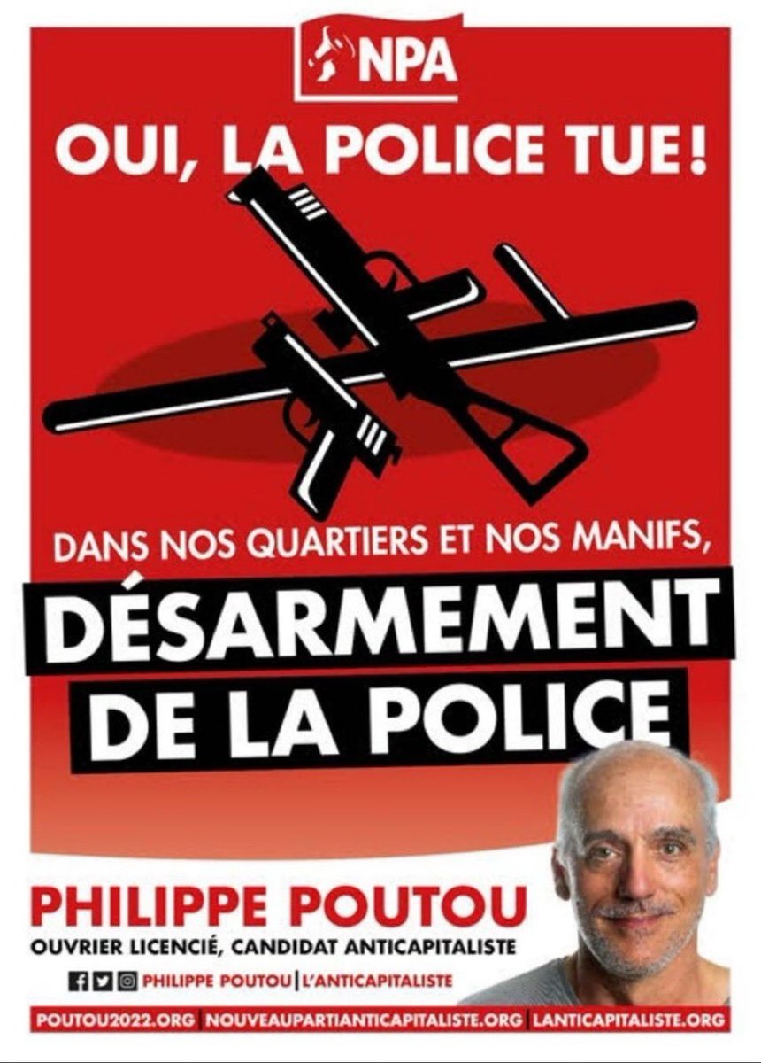 Raphaël Arnault, militant antifa fiché S, investi à Avignon où le policier Éric Masson fut abattu à bout portant par un dealer.
Philippe Poutou, qui prône « la police tue », investi dans l’Aude où le colonel Beltrame fut tué par des islamistes.
Voici donc ce fameux « Nouveau
