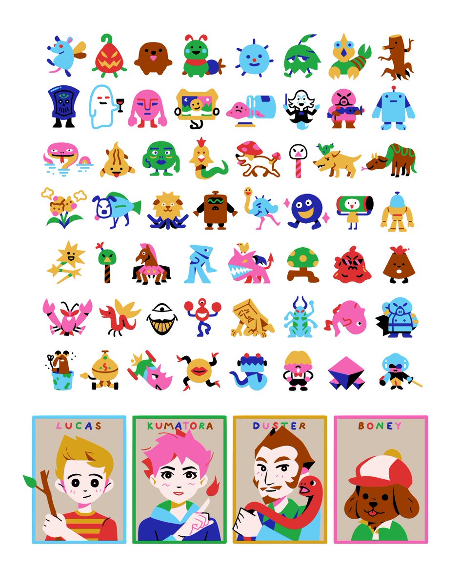 gooselycharm's tweet image. lucas and his friends encountered some enemies...! #mother3