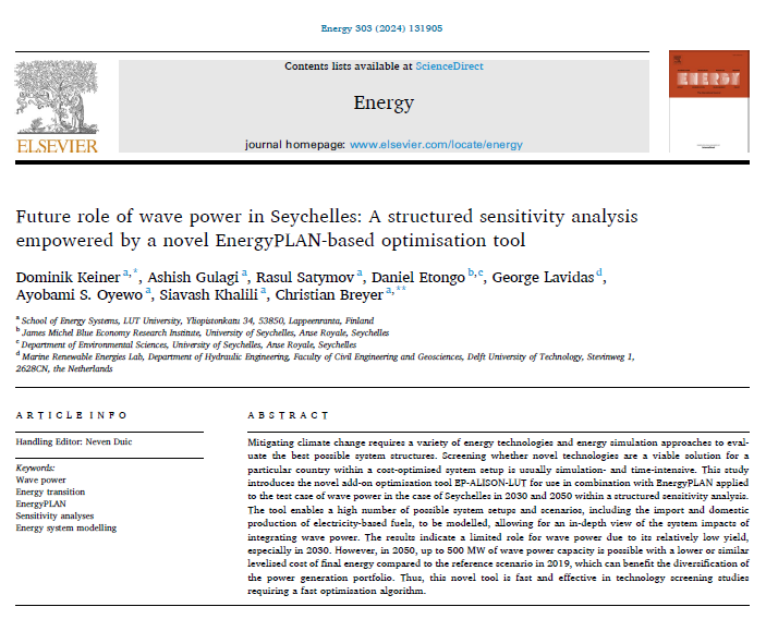 Christian Breyer 🦣 (@christianonre) on Twitter photo 1/ New research <a href="/UniLUT/">LUT University 🚀</a> @KeinerDominik doi.org/10.1016/j.ener… presents the role of wave power in #Seychelles applying a novel optimisation tool based on <a href="/EnergyPLANmodel/">EnergyPLAN Model</a> via structured sensitivity analysis for 2030, 2050; e-fuel import and domestic production. 1/ New research <a href="/UniLUT/">LUT University 🚀</a> @KeinerDominik doi.org/10.1016/j.ener… presents the role of wave power in #Seychelles applying a novel optimisation tool based on <a href="/EnergyPLANmodel/">EnergyPLAN Model</a> via structured sensitivity analysis for 2030, 2050; e-fuel import and domestic production.