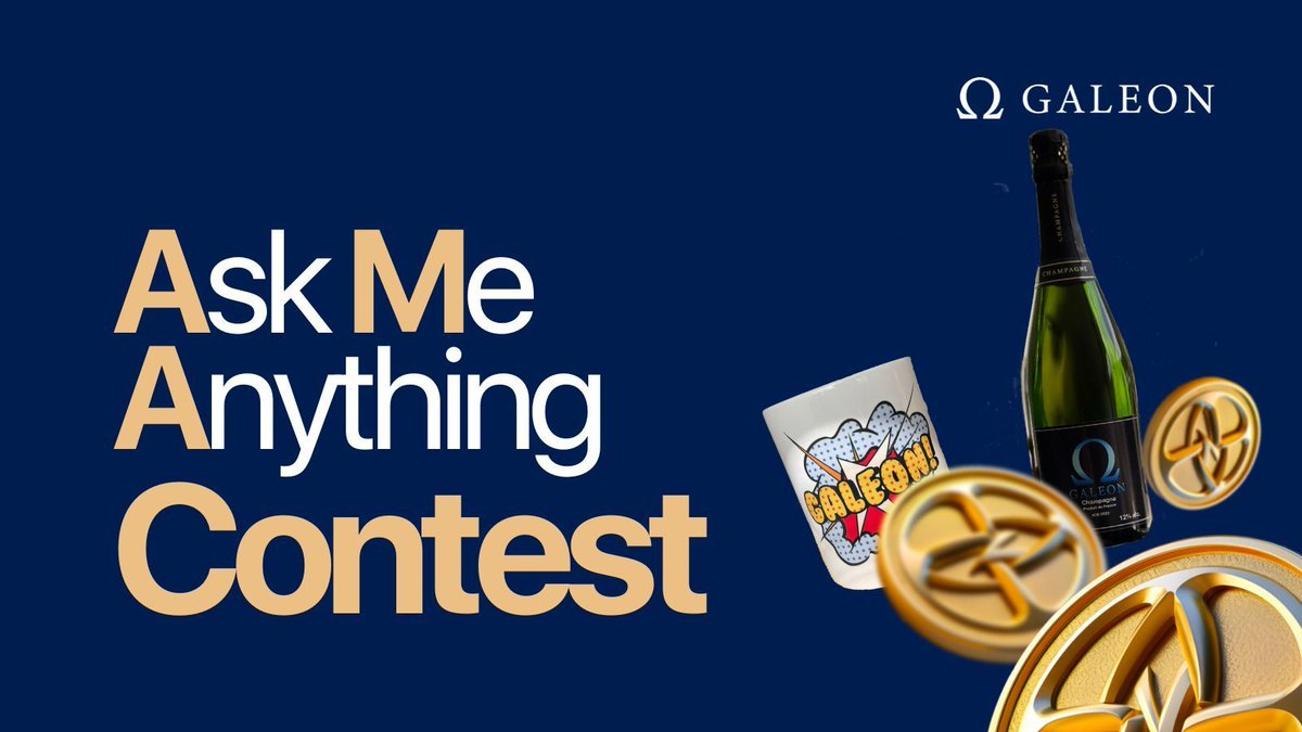 📣 NEW AMA LIVE CONTEST 📣

🥇 👉🏻 6000 $GALEON (~$100)
🥈 👉🏻 A bottle of champagne
🥉 👉🏻 A <a href="/GaleonCare/">Galeon</a> mug 

𝙏𝙤 𝙥𝙖𝙧𝙩𝙞𝙘𝙞𝙥𝙖𝙩𝙚:
〰️ Like &amp; retweet this post + tag 2 persons in the comms.
〰️ Winners picked up during AMA 🙌🏻🍀

TUNE IN on Thursday to know if you win 🏆