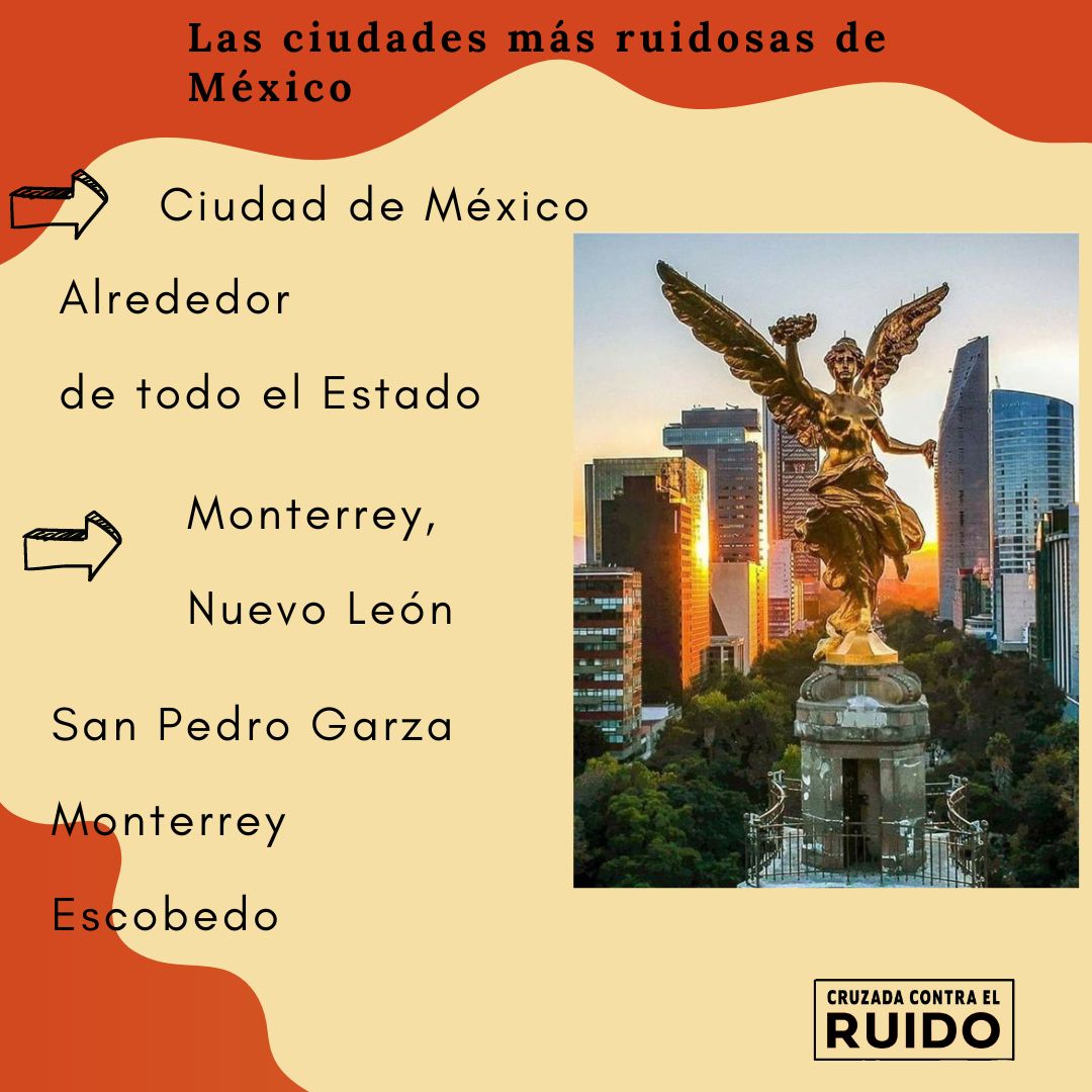 CruzadaVsRuido's tweet photo. La ciudad de México es considerada la más ruidosa de nuestro país. 
!Estén atentos a más datos recopilados acerca de la CDMX!
#SaludAuditiva https://t.co/yCBiguJ5Ji