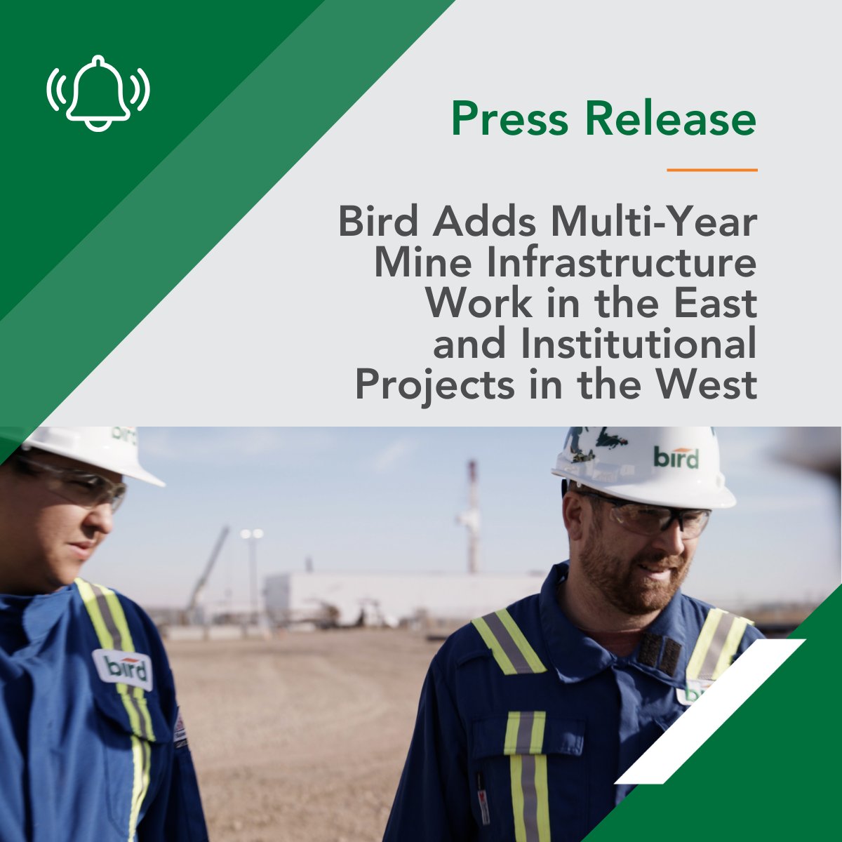 Bird is pleased to announce that it has been selected for five projects with a total combined value of over $625 million. Read more: bit.ly/4c5SAEd