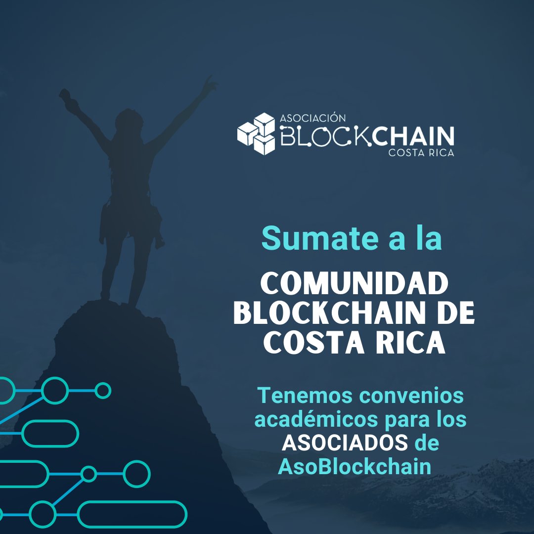 🎓Si sos parte de la AsoBlockchain Costa Rica como Asociado, contás con beneficios académicos con la ADEN y ULACIT. También podrás tener acceso a servicios médicos con costos preferenciales en la Clínica Ulacit. 
Contacta a 📩 direccion@asoblockchain.org para solicitar más info.
