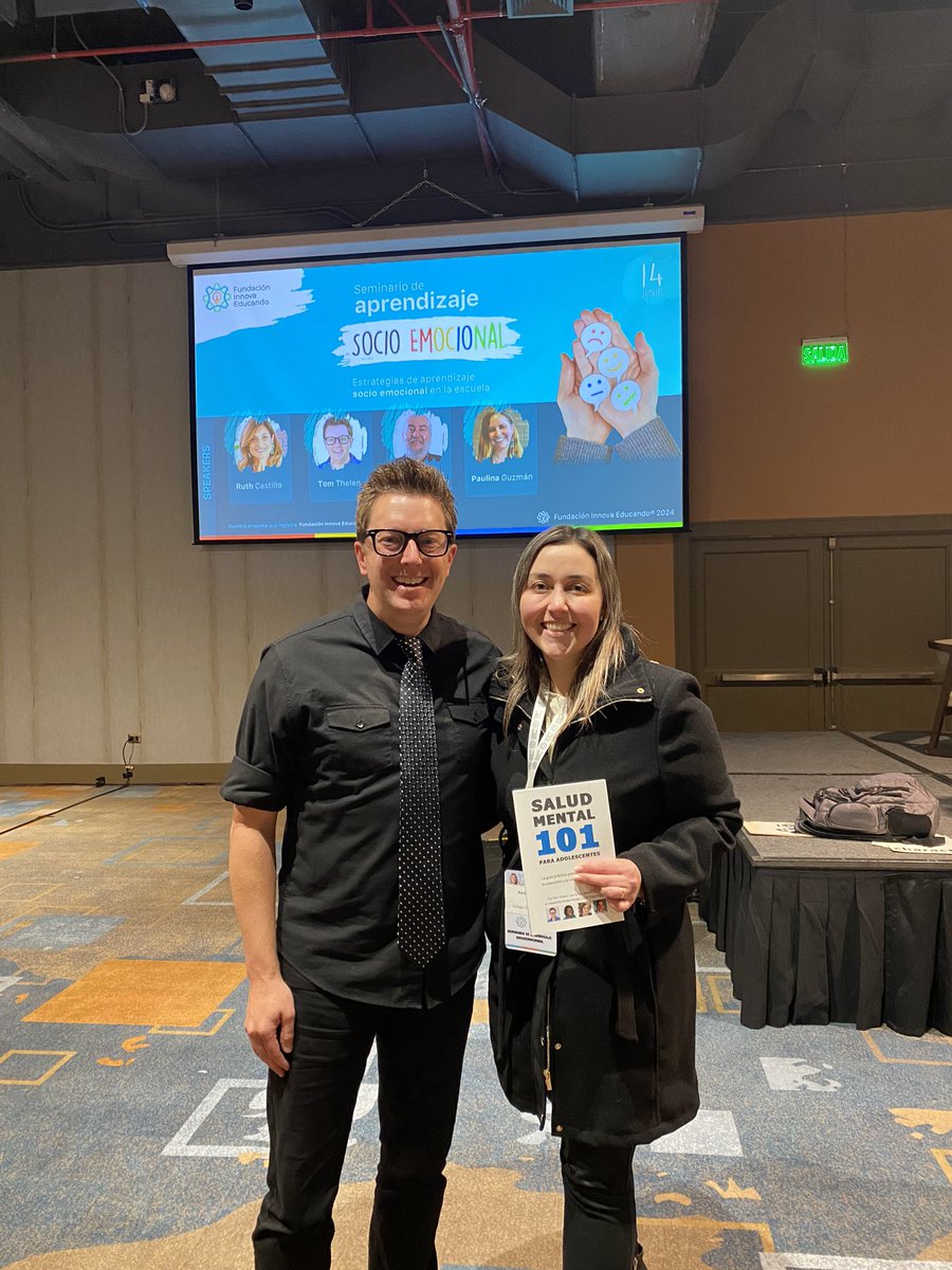 Photos from Chile last week at the Social and Emotional Learning Conference by Fundación Innova Educando. What a great way to launch the Spanish Edition of Mental Health 101. Thank you to Executive Director, Marcelo Contreras, and everyone else. #MentalHealth #BullyingPrevention