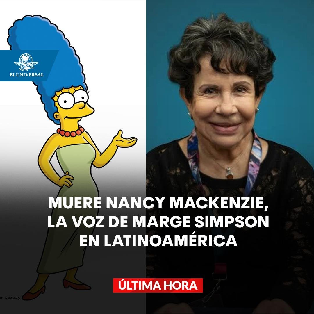 El_Universal_Mx's tweet photo. ¡El mundo del doblaje está de luto! 🥲 Muere a los 81 años Nancy Mckenzi, reconocida por ser la voz en latino de Marge Simpson
👉 https://t.co/Xgkd8cS07R https://t.co/FAGt7y9d1D