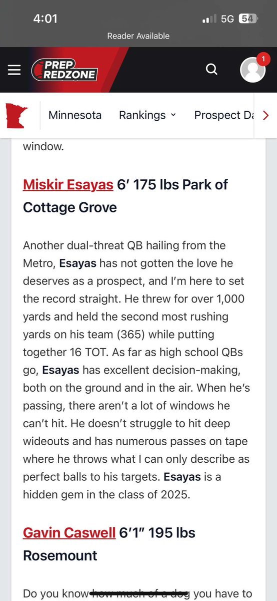 Miskir Esayas🇪🇹 (@esayasmiskir) on Twitter photo Thanks for the write up <a href="/MNFBSpotlight/">MNFootballSpotlight</a> <a href="/PrepRedzoneMN/">Prep Redzone Minnesota</a> looking forward to the season!!! Thanks for the write up <a href="/MNFBSpotlight/">MNFootballSpotlight</a> <a href="/PrepRedzoneMN/">Prep Redzone Minnesota</a> looking forward to the season!!!