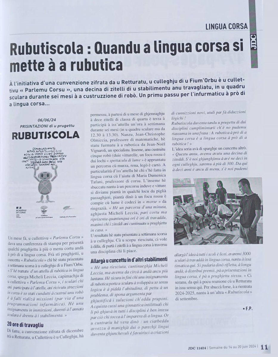 Artìculu in u JDC :