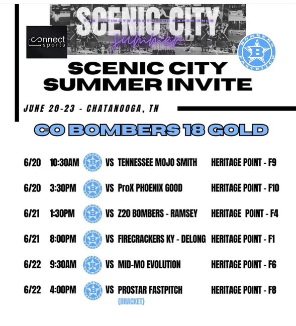 Scenic City this week! Come check us out in Dalton, GA! You wont be disappointed!!
<a href="/COBombersGold/">COBombersGold</a> <a href="/Coach_Isaac3/">Isaac Martinez</a> <a href="/morrell_ted/">Coach Ted Morrell</a>