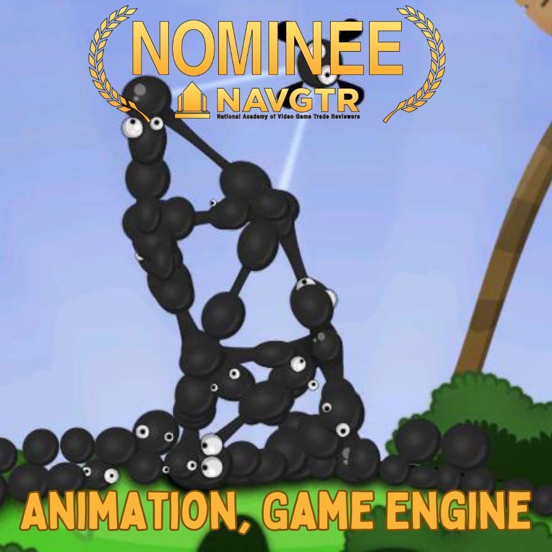 navgtr's tweet image. In 2008, NAVGTR nominated World of Goo for Animation in a Game Engine. This indie title took the world by storm when it launched, becoming one of the most popular WiiWare games. Its long-awaited sequel recently released. #WorldofGoo #WorldofGoo2 #2Boy hubs.li/Q02yj9Kc0