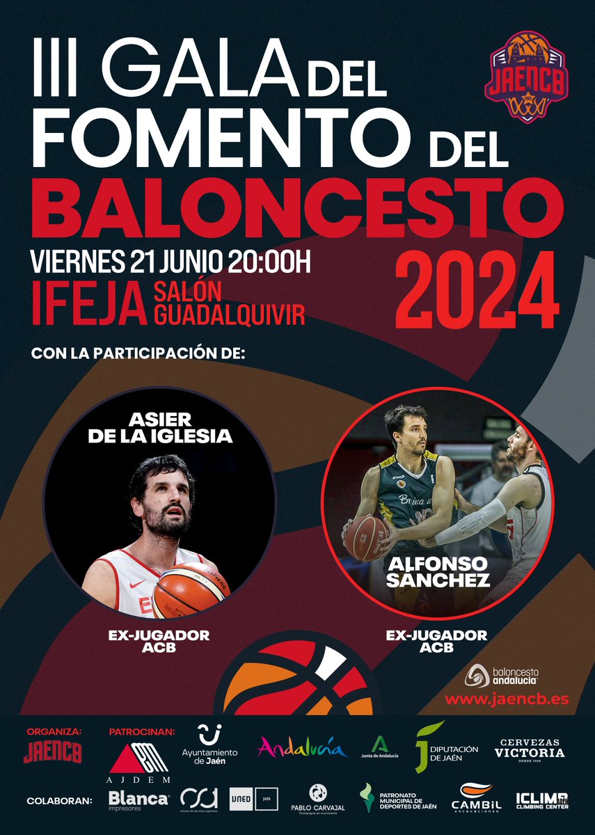 III GALA DEL FOMENTO DEL BALONCESTO
📰Confirmamos noticia📰
Artista Invitado
🎥🎤Michi Vílchez🎤🎥
📅21 Junio a las 20:00 horas
📍Salón Guadalquivir <a href="/FERIASJAEN/">IFEJA FERIAS JAEN</a>
🎟️Solicita tu entrada en forms.gle/E9bvdrDPrhzDWv…
Con participación de <a href="/santaoes/">Asier de la Iglesia</a> <a href="/23ASanchez/">Alfonso Sánchez</a> <a href="/michiivr/">Michi Vílchez</a> 
No te la pierdas