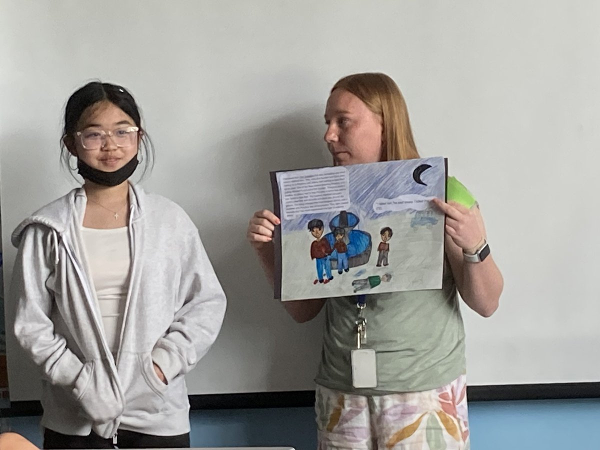 Mrs. Mitchell’s students presenting their Outsiders projects! <a href="/CleveHillMS/">CleveHill Middle Sch</a>