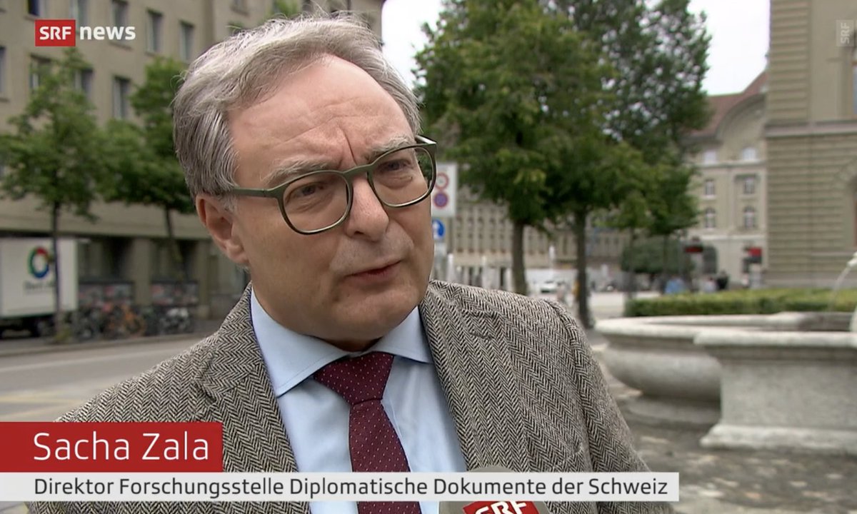 Ein Diplomatie-Experte ordnet ein. Dodis-Direktor <a href="/SachaZala/">Sacha Zala</a> betont gegenüber der <a href="/srfnews/">SRF News</a> #Tagesschau: «Das Kapital an Goodwill, das die schweizerische Diplomatie jetzt gesammelt hat, kann man nicht unterschätzen.» srf.ch/play/tv/tagess… #Bürgenstock #UAPeaceSummit #histCH