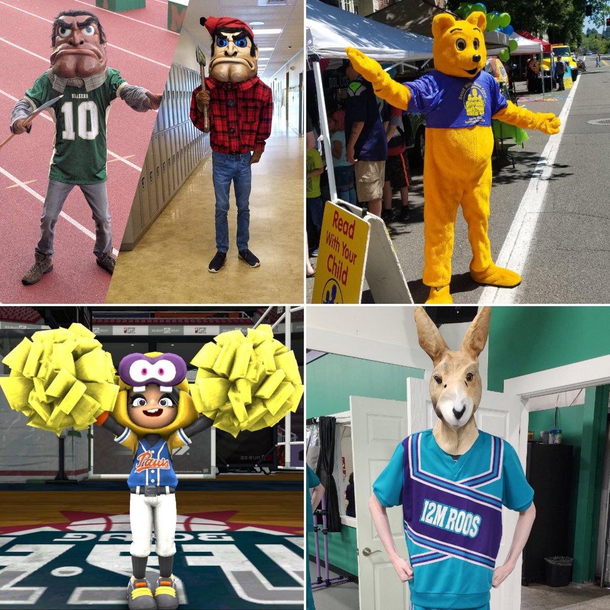 WillTSOA1's tweet photo. Today is the day it is finally national mascot Day once again And I've been now four mascots through the years. Check them out
#nationalmascotday #ninjala #timberlinehighschool #southsoundreadingfoundation #I2MRoos https://t.co/qX0LZ77Mpz