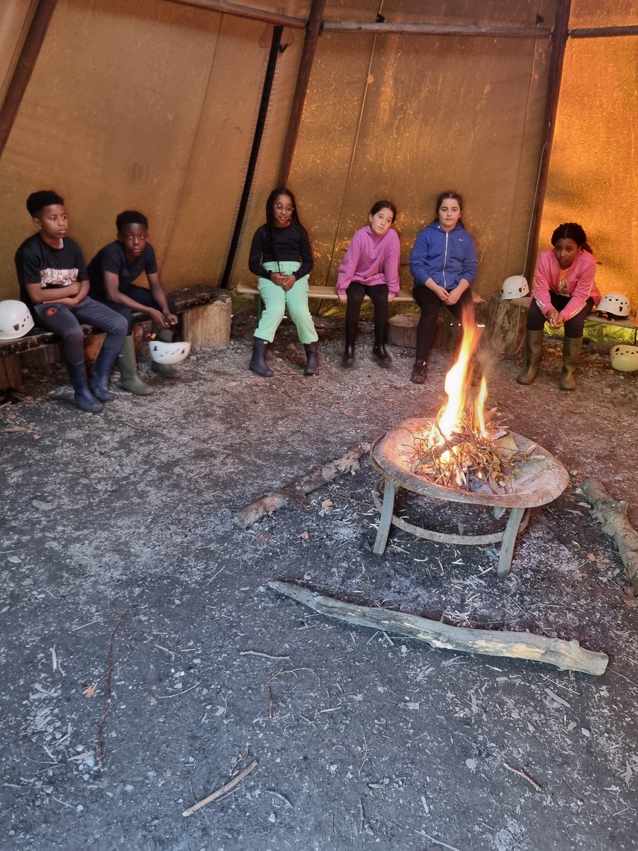 St_Josephs_RC's tweet photo. Teepee firepit and marshmallows. https://t.co/u8AXddVkpr