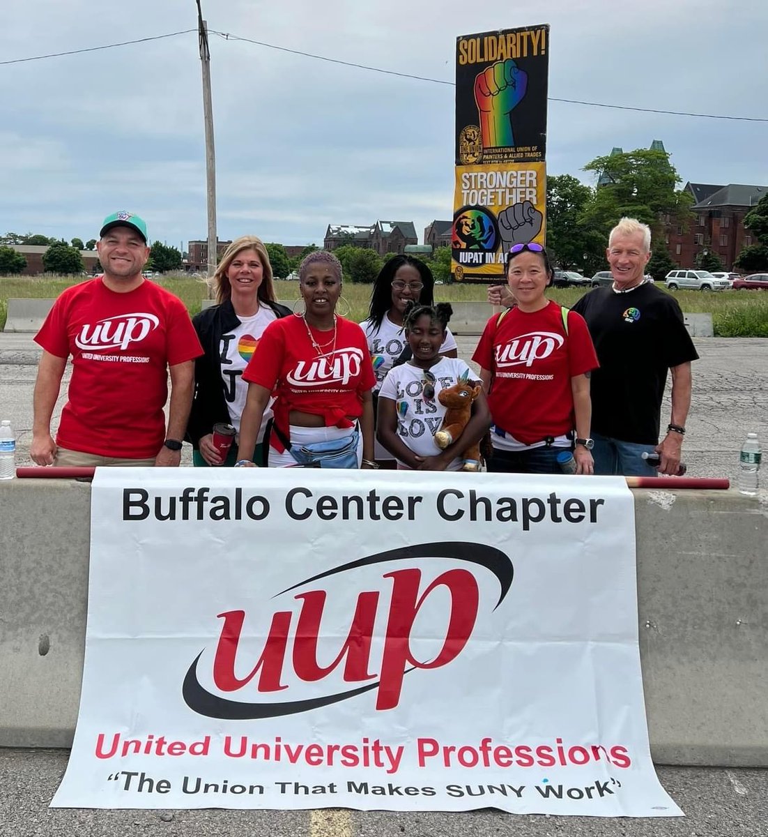 #uupbuffalocenter members (and family), including Assemblywoman Monica Wallace, represented at the June 2nd Buffalo Pride Parade! #uup #pride🌈
