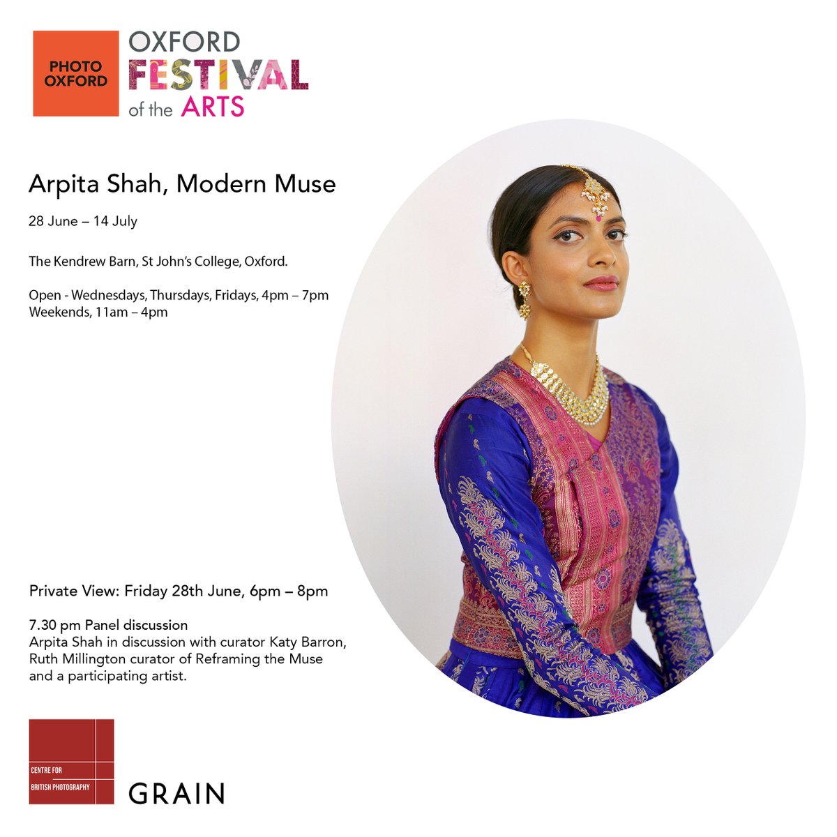 GRAIN (@grainphotohub) on Twitter photo We are delighted to be working with #OxfordFestivaloftheArts #PhotoOxford and the #CentreforBritishPhotography to show 9 of the Modern Muse portraits by #ArpitaShah at <a href="/stjohnscollege/">St. John's College</a> <a href="/UniofOxford/">University of Oxford</a> Private View & Artist Panel on 28 June from 6pm We are delighted to be working with #OxfordFestivaloftheArts #PhotoOxford and the #CentreforBritishPhotography to show 9 of the Modern Muse portraits by #ArpitaShah at <a href="/stjohnscollege/">St. John's College</a> <a href="/UniofOxford/">University of Oxford</a> Private View & Artist Panel on 28 June from 6pm