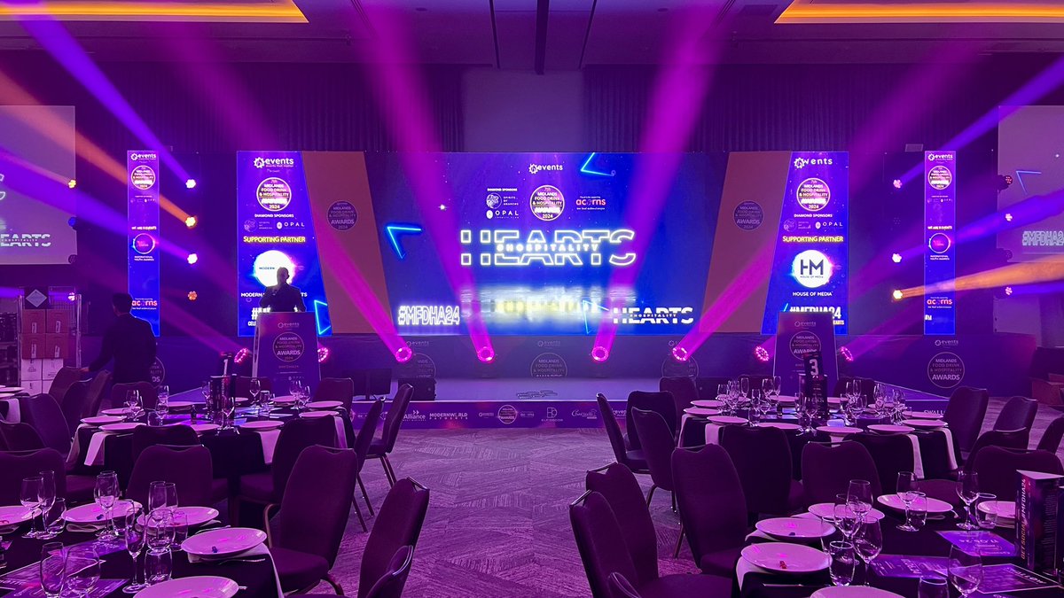 AmarjitMarva's tweet photo. Today’s set for the Amazing #MFDHA24 awards.  #purpleSqusreAV #P2AV https://t.co/lZcliDgVb1