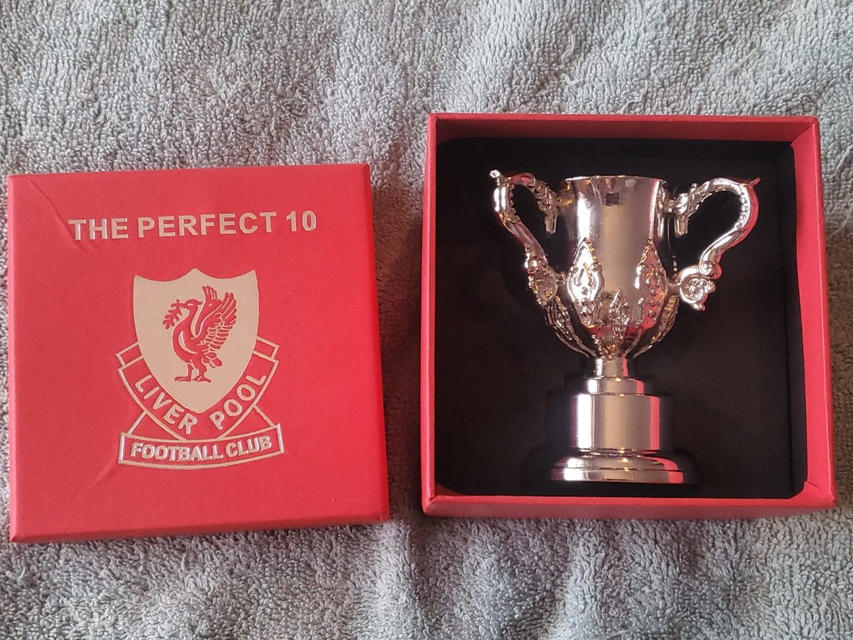 1010kas's tweet photo. @Liverpoolbadges Paul, thank you so much for Hubby's Fathers Day present. Absolutely stunning quality, can't wait til my team start picking up these trophies lol. https://t.co/cBuEg5DKJ4