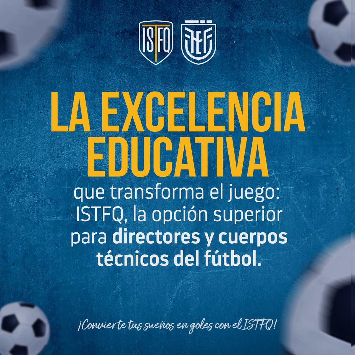 ➡️ ¡𝗘𝘀𝘁𝘂𝗱𝗶𝗮𝗿 𝗲𝗻 𝗲𝗹 𝗜𝗦𝗧𝗙𝗤 𝗲𝘀 𝘁𝘂 𝗺𝗲𝗷𝗼𝗿 𝗼𝗽𝗰𝗶𝗼́𝗻! Desarrollar tu pasión y transfórmala en tu futuro. Te brindaremos todas las 𝗵𝗲𝗿𝗿𝗮𝗺𝗶𝗲𝗻𝘁𝗮𝘀 𝘆 𝗼𝗽𝗼𝗿𝘁𝘂𝗻𝗶𝗱𝗮𝗱𝗲𝘀 que necesitas para anotar el gol de tu vida.  ⁣
⁣
Es el momento de