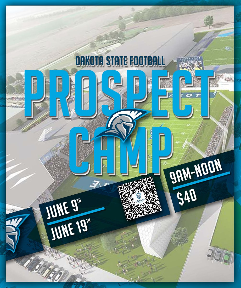 Our last prospect camp of the summer is only 2 days away. Do not miss your opportunity to come out and compete!
apply.dsu.edu/register/footb…