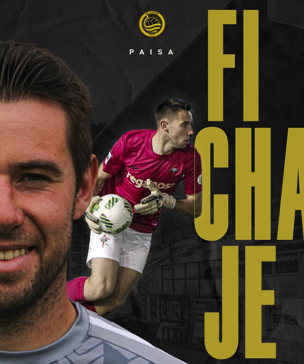 Club Deportivo Cayón (@cdcayon) on Twitter photo 🆕 𝗙𝗜𝗖𝗛𝗔𝗝𝗘 | Sergio García Vázquez '𝗣𝗮𝗶𝘀𝗮' (<a href="/sgvpaisa/">sergio garcia</a>) nuevo portero del CD Cayón
▶️ La pasada temporada militó en la SD Almazán de Castilla y León y en el CD Bezana, ambos como titular
🤗 ¡Esta es tu nueva casa!
#CDCayón 🟡 🆕 𝗙𝗜𝗖𝗛𝗔𝗝𝗘 | Sergio García Vázquez '𝗣𝗮𝗶𝘀𝗮' (<a href="/sgvpaisa/">sergio garcia</a>) nuevo portero del CD Cayón
▶️ La pasada temporada militó en la SD Almazán de Castilla y León y en el CD Bezana, ambos como titular
🤗 ¡Esta es tu nueva casa!
#CDCayón 🟡