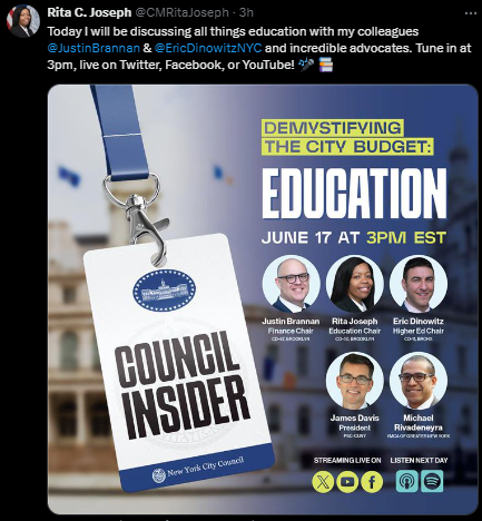 queenoftheclick's tweet image. Strange meeting @CMRitaJoseph Meet with the mayor instead of making a flyer for a meeting that only five NY'ers show up for. 

#PlayingPolitics

How about cutting NYC Council's spending?