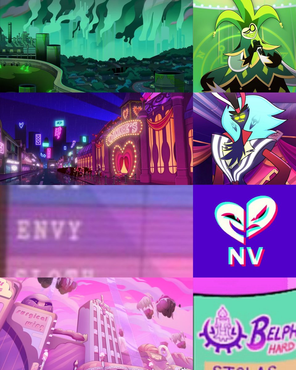 The Seven Rings of Hell:
One theory of mine is that there is some sort of "division" between the top three Rings (Pride, Wrath, Gluttony) and the remaining four (Greed, Lust, Envy, Sloth), caused by Mammon and Greed influence.
#Hellaverse #HazbinHotel #HelluvaBoss