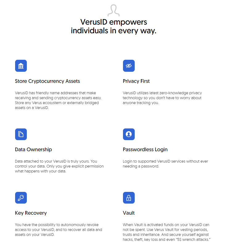 joefromthehills's tweet image. Verus Fact #⃣0⃣8⃣

With #VerusID you can create your own self-sovereign, permanent online profile. Nobody is able to de-platform you.

Only you can add, remove or change the information connected to your profile.
$VRSC 💙✌️