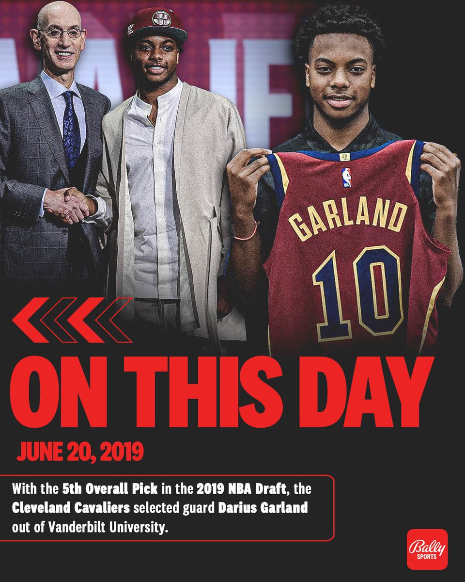 FanDuelSN_CLE's tweet photo. The @cavs found their franchise point guard in the NBA Draft 🖐️ years ago today!

#LetEmKnow | @dariusgarland22 https://t.co/ojUclWsms1