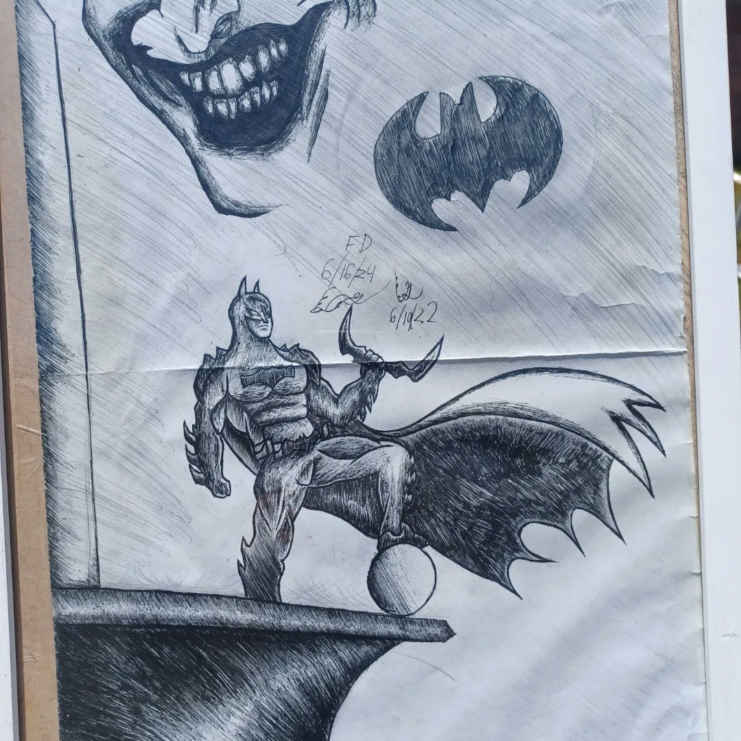 ecgibson06's tweet photo. Happy late fadrs day
Thanks @jazzastudios for the batman refrence 
Forgot to post bout da otter one 
#fathersday #inkdrawing #joker #rain #night #batmanart #picureframe #blackandwhite #jazza 
#red #iamyou #animemoments #animeart #jjk #itadoriyuuji #animemanga #animefanar #art https://t.co/iegxjIaeKp