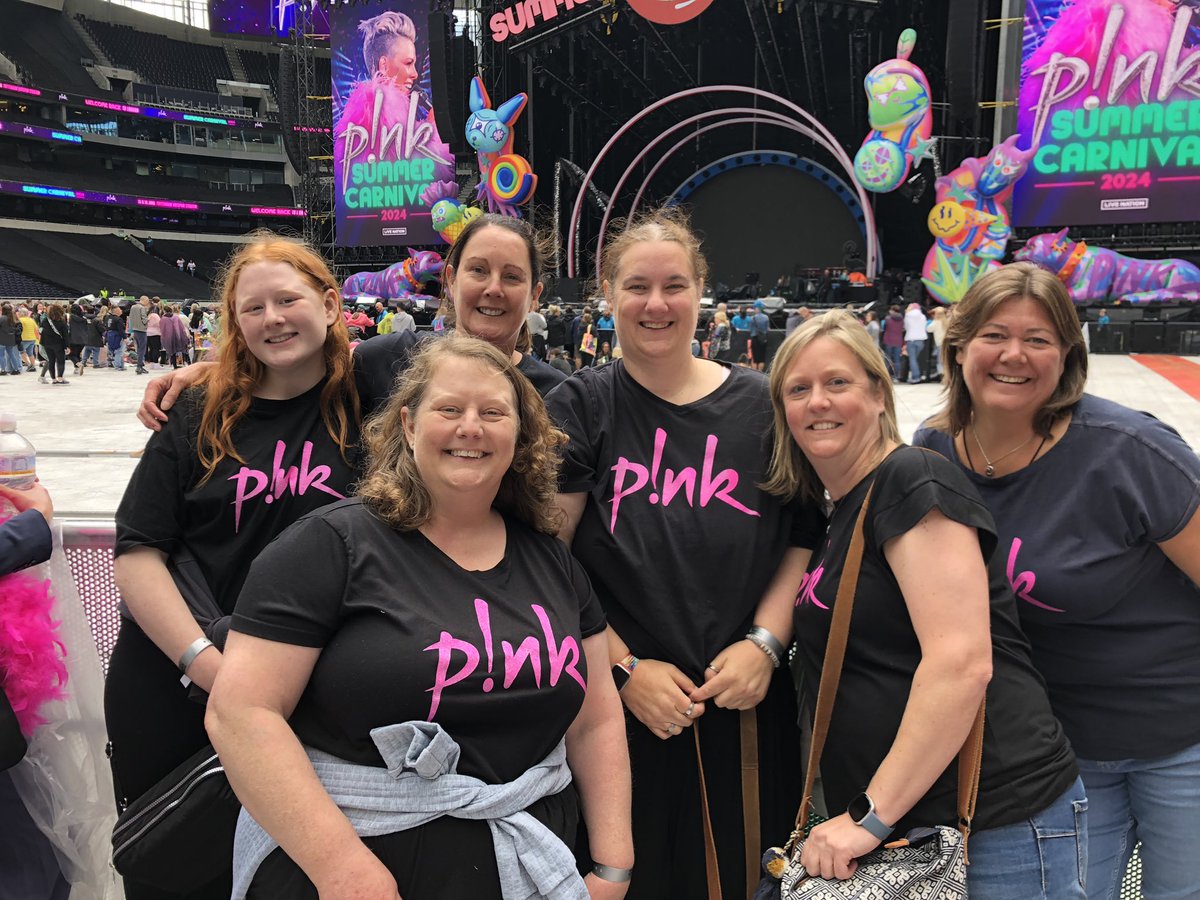Bucky905's tweet photo. What do ya think, can we go viral 😂😂
My daughter’s 1st big concert with my friends, what a way to welcome her to big live gigs ! Can’t get better than this!  
#Pink #SummerCarnival2024
@Pink https://t.co/KaknDDw8DX