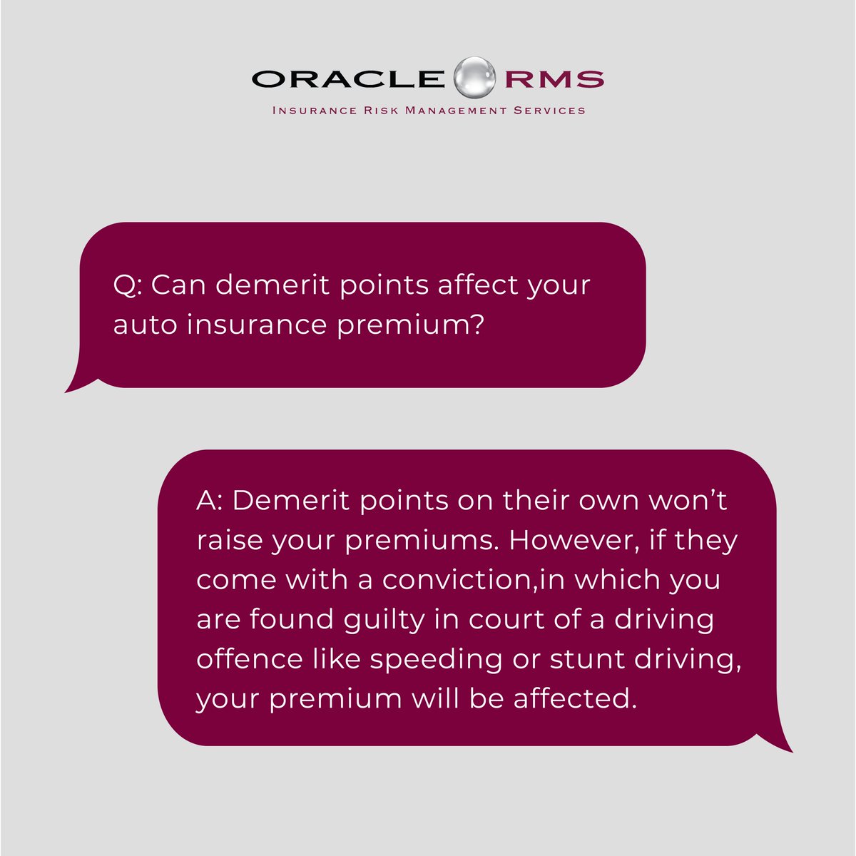 OracleRMS's tweet image. Today, we answer a commonly asked question regarding demerit points!