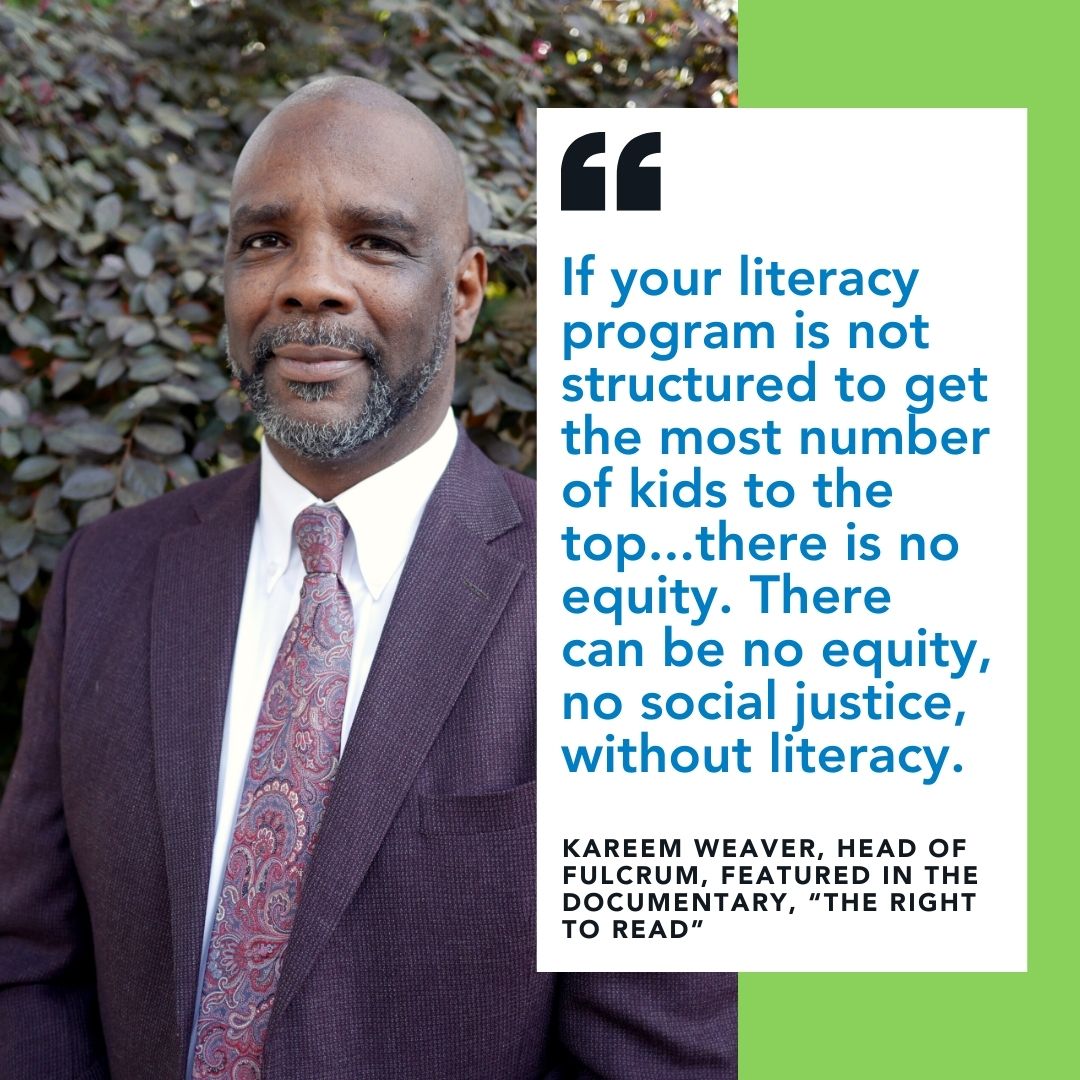 Children not reading by third grade are 4x less likely to graduate high school. Illiteracy is an equity problem. Renowned literacy advocate <a href="/KJWinEducation/">Kareem J. Weaver</a> is dedicated to improving these stats.