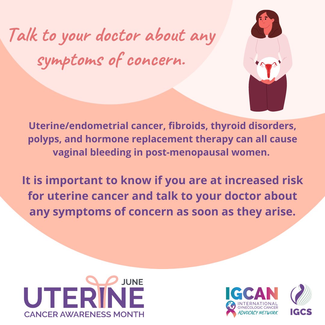 Uterine Cancer Awareness Month aims to educate people across the globe about the risks of #UterineCancer (e.g., obesity, diabetes, hypertension, genetics) and signs and symptoms. How are you spreading awareness this month?
 
Learn more: igcs.org/ucam/
