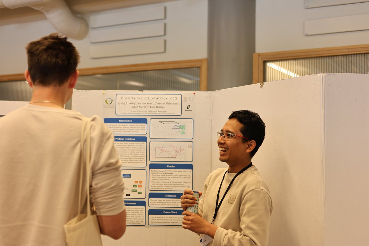 cysep1's tweet photo. Photos:
1st  by Fredrik Stoltz
2nd, 3rd by Zhichao Zhou
4th by Rathan Appana

#CySeP2024 
#Security
#Privacy
#Crypthography
#Poster
#Demo
#OpenChallenges
#Event 
#Course
#NSS_KTH 
#KTH 
#ACM 
#SSF https://t.co/oAZwWpnmA3
