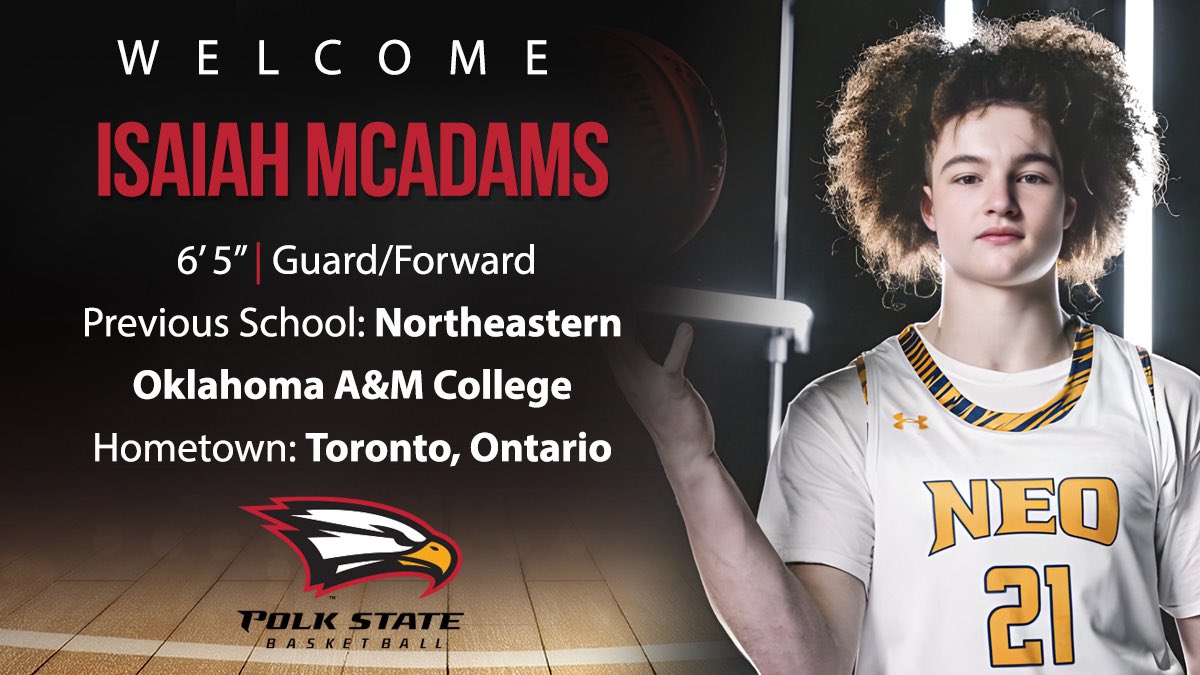 Polk State Hoops (@polkstatehoops) on Twitter photo ✍️📃 Signed
Eagle nation let’s welcome Isaiah McAdams (<a href="/isaiah_mcadams/">Isaiah McAdams</a>) to the family! 🦅🦅🦅
<a href="/CoachAntonioLow/">Antonio Lowe</a> <a href="/wschristian_mbb/">Winston Salem Christian Men's Basketball</a> ✍️📃 Signed
Eagle nation let’s welcome Isaiah McAdams (<a href="/isaiah_mcadams/">Isaiah McAdams</a>) to the family! 🦅🦅🦅
<a href="/CoachAntonioLow/">Antonio Lowe</a> <a href="/wschristian_mbb/">Winston Salem Christian Men's Basketball</a>