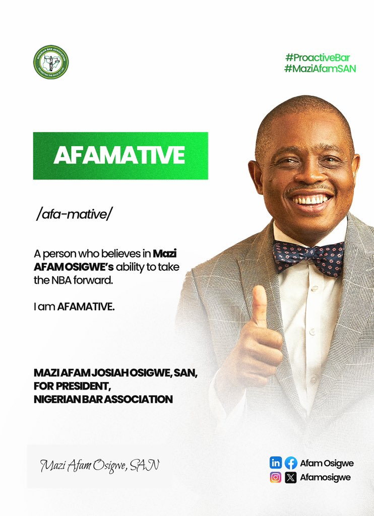 Who is  AFAMATIVE? 🌚

#ProactiveBar 
#Fortheloveoftheprofession 
#lawyersfirst