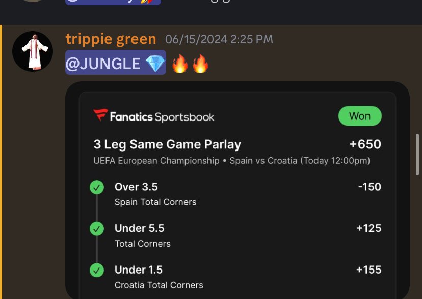 TheJunglelocks's tweet photo. Discord been on a heater pass couple days 🔥🔥🔥 click the link to join the community chat and if your a starter join vip and you wont disappointed!! https://t.co/W3KUXEBo7x #fanduel #sports #betting #sportsbook #ceasers #betmgm #draftkings https://t.co/OHUVjcATXW