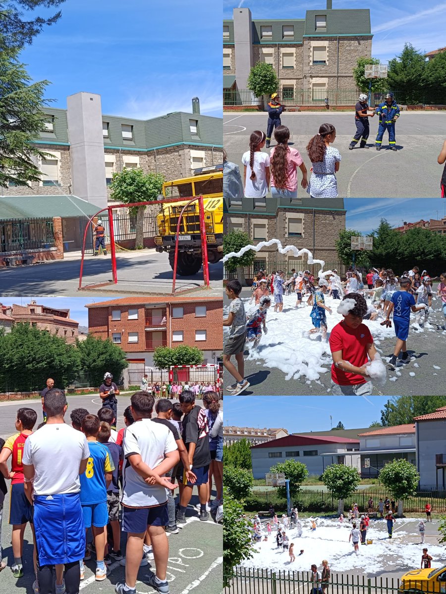 ceip_rubieras's tweet photo. Esta mañana hemos realizado un simulacro de incendio 🔥 en el cole, porque tenemos que estar preparados para cualquier emergencia. Muchas gracias a los bomberos y a @proteccioncivil de Navaluenga por sus enseñanzas y por esa fiesta de la espuma final que nos ha encantado. https://t.co/VhwBNBKNtD