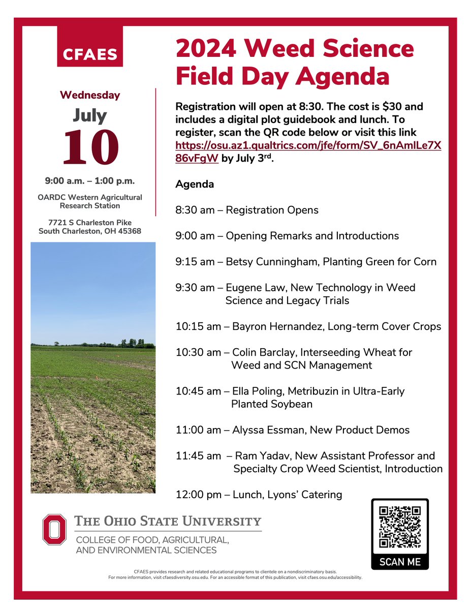 Join us for a field day on July 10th!