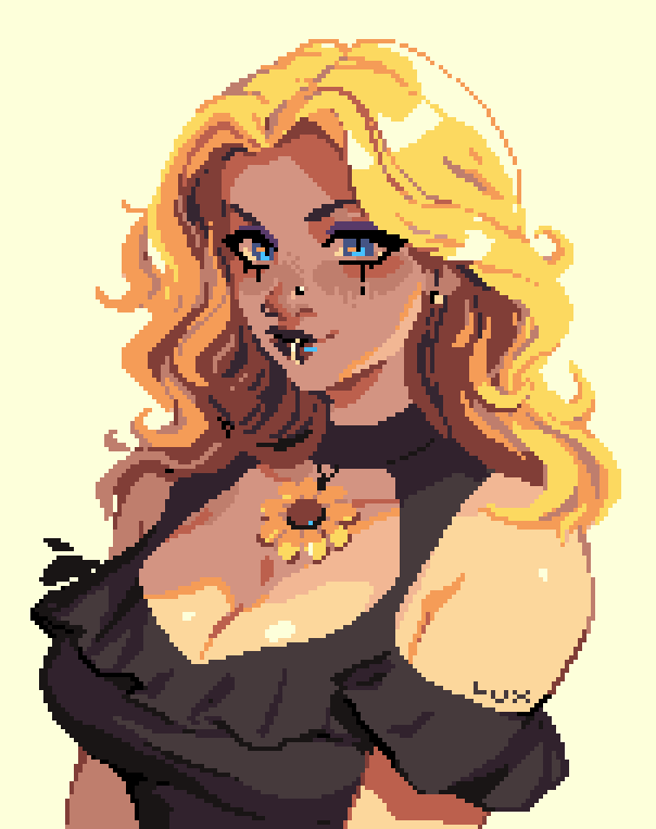 Goth Haley from Stardew Valley