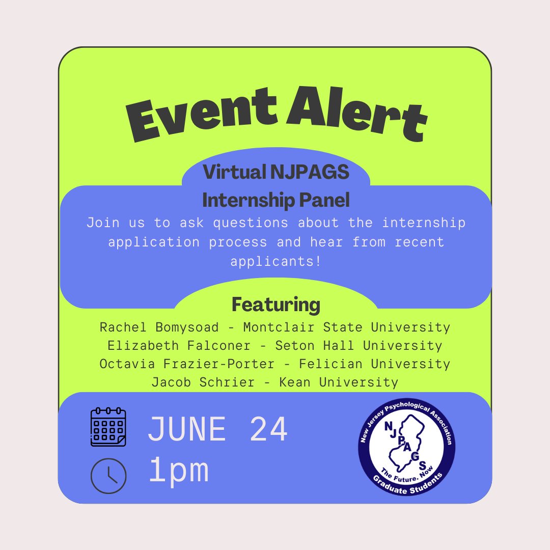 Please join us for our virtual internship panel to hear from our amazing panelist who recently completed the internship cycle! Come with questions!

Registration is free but required for the event. Please follow the link to register your spot: docs.google.com/forms/d/e/1FAI…