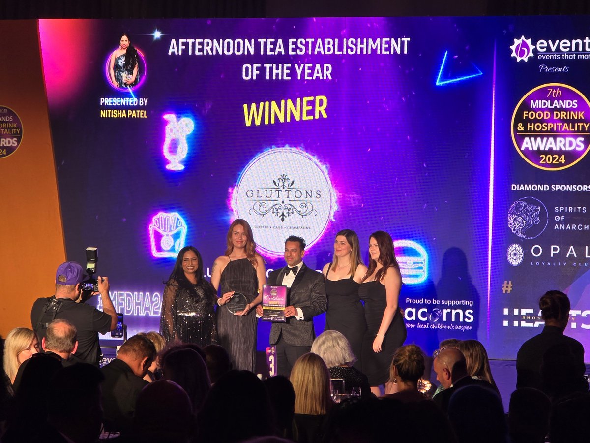 The did it! Well deserved award for my amazing friends at #Gluttons #Tettenhall for winning best Afternoon Tea in the midlands ##MFDHA24 

Absolutely well deserved!