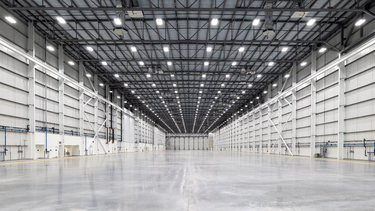 bscholl's tweet image. The @boomaero Superfactory looks so good some people thought these were renders. No AI was harmed in the creation of these beautiful photos!