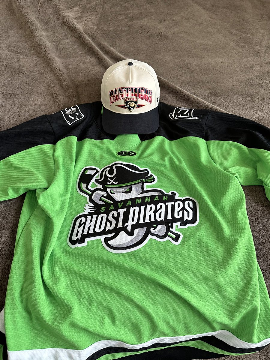 Your boy has been well prepared for this moment for quite some time now 😼🏴‍☠️ <a href="/FlaPanthers/">Florida Panthers</a> <a href="/SavGhostPirates/">Savannah Ghost Pirates</a>