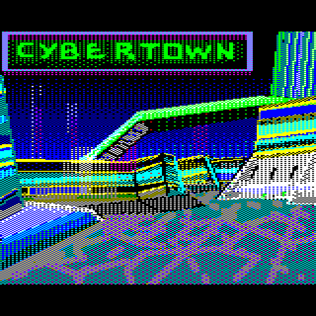 mistfunk's tweet photo. Mistigram: This #BBCMicro high resolution graphics screen of #Cybertown (that must be the most meta neighbourhood of Geocities) was drawn by @blippypixel and included in last month's science fiction-themed MIST0524 artpack collection. https://t.co/xJwh05OMgG