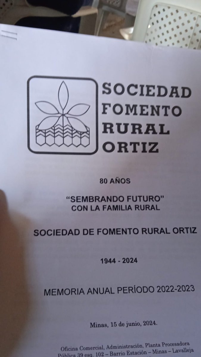 PlanAgro's tweet photo. El pasado #sábado 🗓️15/6 en 📍Minas, Lavalleja
Acompañamos la Asamblea Anual de la Sociedad de Fomento Rural Ortíz, conmemorando sus ¡80 años!
✔️Sembrando futuro con la Familia Rural
Dra. Betina Cóppola #Lavalleja #PlanAgro
#SFRO @MGAPUruguay https://t.co/6LkQsFy5uG